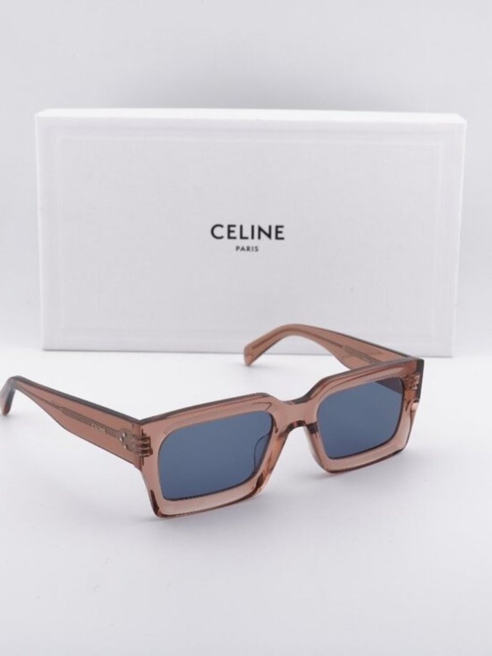 Celine CL40280U 74V Rectangle Sunglasses - Rose/Blue